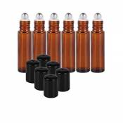 JIHUOO 24 Pièces 5ML Rechargeable Roll-on Bouteilles