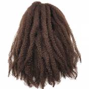 Coolbers 18 pouces Afro KinkyCurly Crochet Braids cheveux