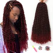 7 Packs Passion Twist Cheveux 18 Pouces Crochet Tresses