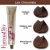 Coloration cheveux FarmaVita - Tons Chocolats Châtain chocolat 4.35