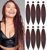 X-Tress Mèche Cheveux Tresses Rouge pour Femme Noire