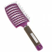 Sharplace Brosse à Cheveux Grande Courbe Vent Brosse à cheveux avec Poils Doux Antistatique Léger - Violet