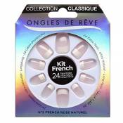 KIT FAUX ONGLES ONGLES DE REVE - N°002 FRENCH ROSE