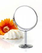 SAMGU Round table pivotant Miroir gratuit Salle de bains Rasage miroir de maquillage double face