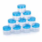 TININNA Lot de 20 NAILFUN 20 ml vide plastique Nail Art Petits Pots avec couvercle Bac Cosmétiques - bleu - Taille 20ml