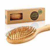 Brosse à cheveux 100% Bambou - poils naturels antistatiques de Bamboo Forest | Votre peigne naturel pour des cheveux forts, qu'ils soient bouclés, lon