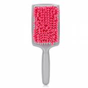 Brosse à cheveux professionnelle en microfibre à séchage rapide et démêlante (rose)