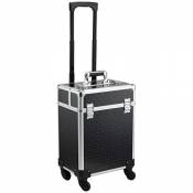 HOMCOM Valise trolley maquillage mallette cosmétique