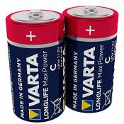 VARTA Longlife Max Power C Baby LR14 (2-pack) Alkaline Batteries – Made in Germany – ideal for toys and everyday devices