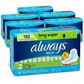 Always Maxi Long Super With Flexi-Wings 32-Count Packages (Pack Of 6) by Always