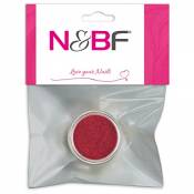 N&BF Poudre de velours Hot Fire (rouge) | Poudre de velours pour ongles en gel et vernis à ongles | Poudre de flocage pour nail art | Poudre pailletée