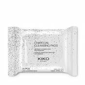 Kiko Milano Lot de 25 lingettes nettoyantes au charbon micellaire pour le visage
