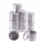 BENECREAT 12 100ml Pots d'aluminium boîtes Rondes