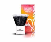 Luvia Cosmetics - Le Jour - VI - Duo Fibre Stippling Kabuki - Maquillage Pinceau cosmétique Kabuki en blanc élégant - Fabriqués traditionnellement à l