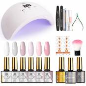 RSTYLE Kit Vernis Semi Permanent Complet 36W Lampe