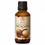 Huile de Macadamia 50ml - Macadamia Integrifolia Seed Oil - Afrique - 100% Pur et Naturel - Soins pour le Visage - Cheveux - Peau - Massage - Soins du