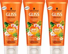 Gliss - Soin Intense Cheveux - Summer Repair - Masque Eté 1 Minute - Fleur de Monoï - 200 ML - Paquet de 3