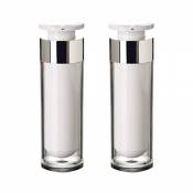 SUPVOX 2pcs 50ml flacon pompe airless contenants vides de la pompe à lotion Voyage rechargeables distributeur de lotion cosmétique airless bouteille (