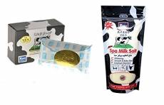 Yoko Spa Milk Salt Shower Bath Moisturizing Body Wash (Refill Size 300g)+Yoko Spa Milk Soap with Vitamins E and Milk Protein - Beautiful Skin Net 90 G