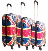 2408 Union Jack Lot de 3 valises multicolores – Super