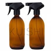 Kuishi – Flacon pulvérisateur en verre ambré, Verre, ambre, 500 ml