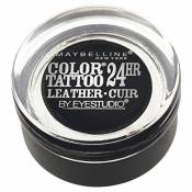 MAYBELLINE - Eye Studio Color Tattoo Leather 24HR Cream Gel Eyeshadow 100 Dramatic Black - 0.14 oz. (4 g)