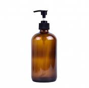 Flacon vide rechargeables en verre ambré pour shampooing