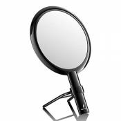Beautifive Miroir à main, miroir à main avec poignée réglable, grossissement x7, miroir de maquillage double face avec support pour coiffeuse, table d