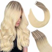 Ugeat Tape in Hair Extensions 18 Pouces Remy Hair Extension