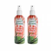 Lot de 2 Sprays dépilatoire Velform Hair Erase 200ml – Spray aux agrumes enrichi à la vitamine E, à l’aloe vera et à l’extrait d’orange.