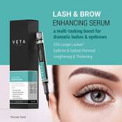 Veta – Lash and Eyebrow Serum – 2-in-1 Lash & Brow Pen – Produces Longer, Healthier, Denser Lashes and Thicker Brows – Eyelash Serum – Boosts Skin Col