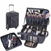 Professional Rolling Cosmetic Case Lockable Makeup