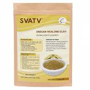 SVATV Fullers Earth Powder | Multani Mitti | Indian Healing Clay | Bentonite Clay | Deep Skin Pore Purifying Face Mask Skin care & Dirt Remover - Natu