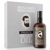Premium Beard Oil by Benjamin Bernard - Male Grooming Blend with Essential Oils, Vitamin E - Natural Hydrating Treatment - Facial Hair Shaping Serum a
