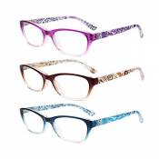 3 paires de lunettes de lecture LianSan œil félin