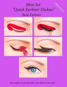 ORIGINAL Quick Eyeliner Stickies MINI SET 24 pcs. Pochoirs de maquillage pour les yeux