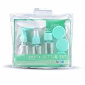 Intirilife Set des Bouteilles Vides Plastiques en Transparent Blue – Flacons pour des Échantillons pour Le Shampoing, Le Gel Douche, Le Parfum et Plus