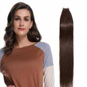 Extension Adhesive Naturel Rajout Cheveux Humain a