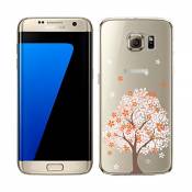 Ysimee Coque Samsung Galaxy S6 Edge, Étui Transparent Motifs Fleurs Housse en Silicone Souple, Dessin Floral TPU Case Antichoc Pare-chocs Ultra Mince