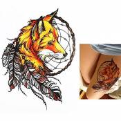 Faux tatouage motif renard - Multicolore - HB358
