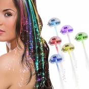 Barrettes-extensions pour cheveux en fibre optique