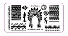Plaque nail art stamping,pour vernis stamping et tampon stamping TAILLE 12/6 CM Plaque Stamping THE WEST | ONGLE AMOR