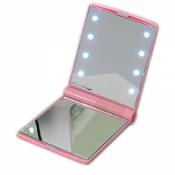 Naisicatar Poche Miroir LED Lumineux Portable Maquillage