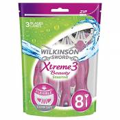 Wilkinson - Xtreme 3 Beauty Sensitive - Rasoirs jetables féminins - Pack de 8