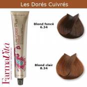 Coloration cheveux FarmaVita - Tons Dorés Cuivrés Blond foncé doré cuivré 6.34