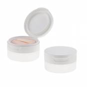 Sharplace 2x50g Bouteille Plastique Vide à Poudre Libre de Maquillage avec Tamis et Eponge Bouffée - Transparent
