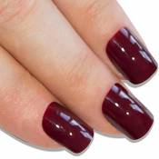 Art bling faux ongles manucure française Rouge Cherry