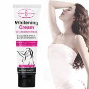 Armpit Whitening Cream,Body Creams,Collagen and Milk Quick Whitening Complex Get Rid of Dark Armpit Knee Elbow Triangle Area ROMANTIC BEAR (A)