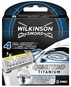 Wilkinson Sword Quattro Titanium Core Motion Lot de 8 lames de rasoir