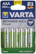 Varta Piles Rechargeable AAA x 6 800 mAh